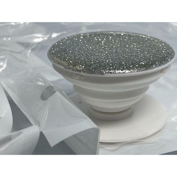 glitter phone mounts silver shimmer bling 3M adhesive stand universal - Picture 2 of 5